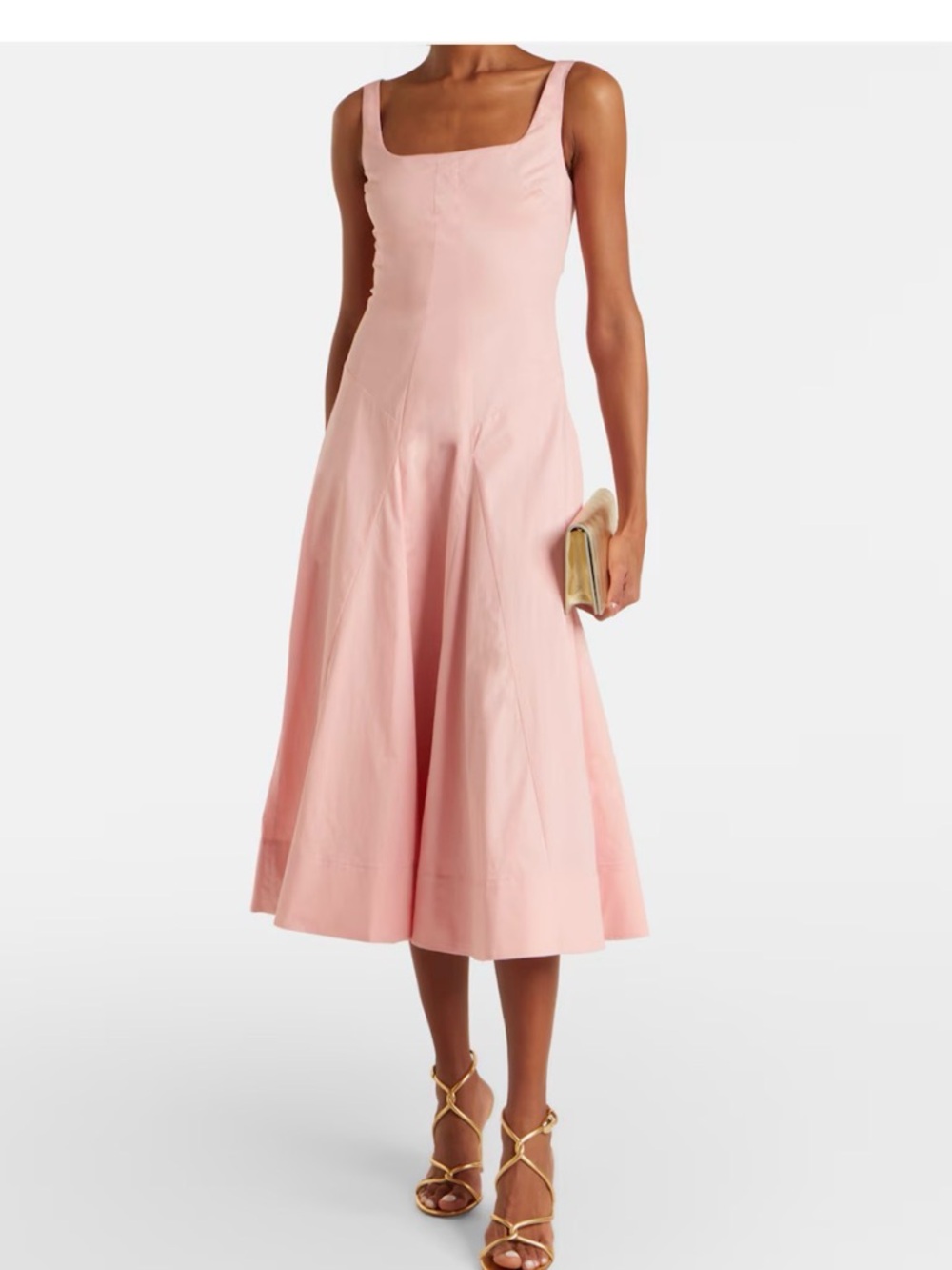 STAUD Willow Cotton Midi Dress